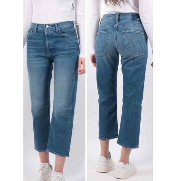 MOTHER The Ditcher Crop Hit The Ground Running Straight Leg Relaxed Fit Size 32 - Picture 1 of 8